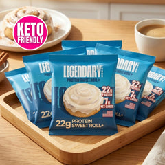 Legendary Foods comparativa lado a lado con rollo tradicional menos azúcares