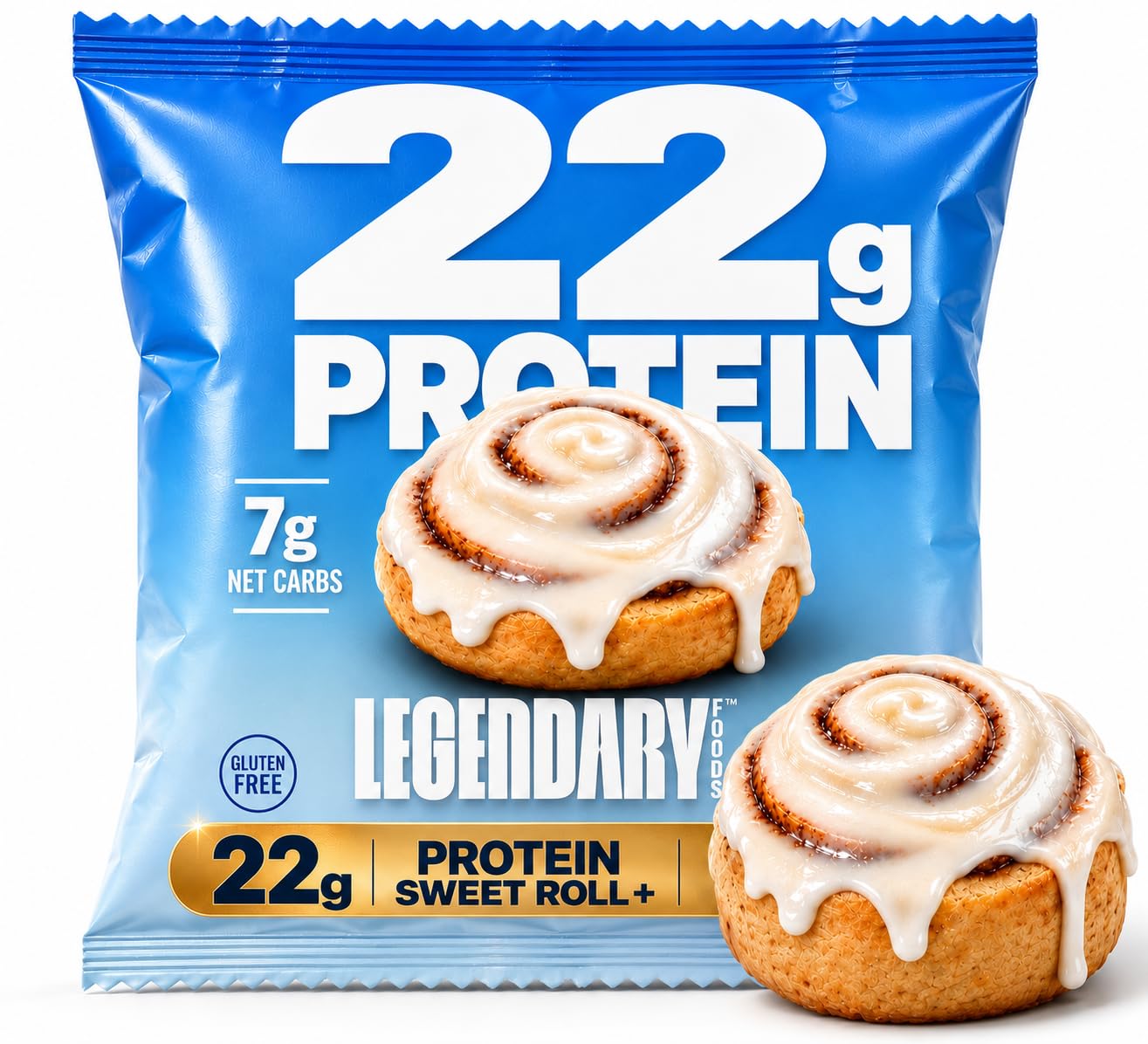 Legendary Foods frente del empaque mostrando diseño y beneficio alto en proteína