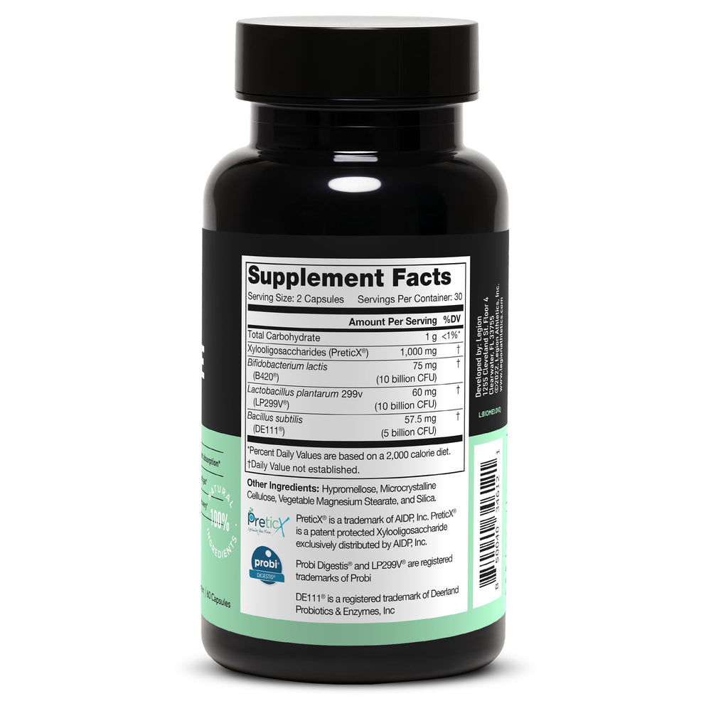 LEGION Biome Probiotic botella de porciones para la toma diaria