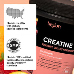LEGION creatina caja y tarro en presentación completa para regalo o almacenamiento