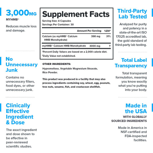 Detalle de cápsulas Legion HMB de 3000mg para entrenamiento diario