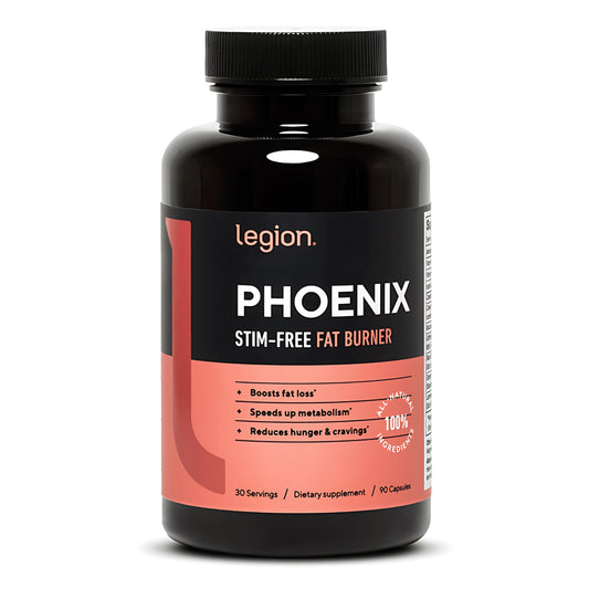 LEGION Phoenix vista frontal del envase mostrando diseño y tamaño