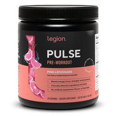 LEGION Pulse frente del envase mostrando diseño y claridad de ingredientes