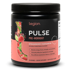 LEGION Pulse frontal del envase mostrando etiqueta transparente y beneficios