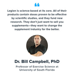 LEGION Pulse mixed drink in glass shows natural flavor and focus