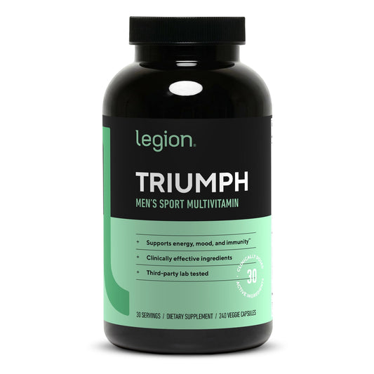 LEGION frasco delantero mostrando diseño y claridad en ingredientes beneficios visuales