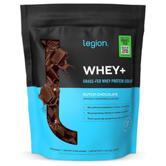 LEGION Whey+ frente del envase mostrando diseño y cantidad