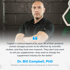 LEGION Whey+ iso powder close-up reveals fine, clump-free texture