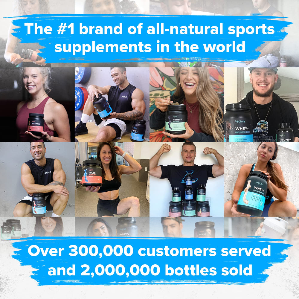 LEGION Whey+ open bag reveals quality protein and clean label
