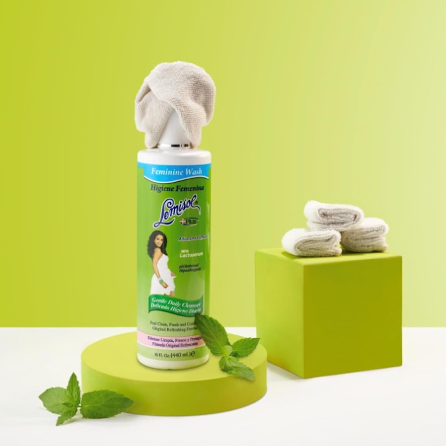 Lemisol ingredientes mentol y aloe representando frescura y suavidad