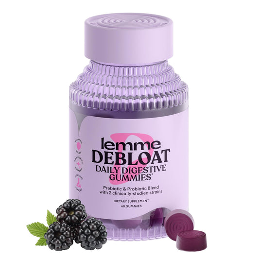 Lemme debloat frontal del envase mostrando presentación y beneficio digestivo