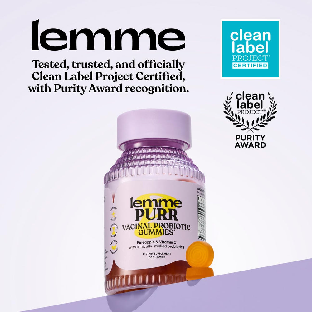 Lemme Purr etiqueta nutricional clara que muestra ingredientes activos