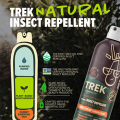 Lemongrass Farms spray en mochila durante caminata protege al aire libre