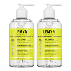 Lemyn Organics frasco frontal con pump y aroma cítrico para higiene eficaz