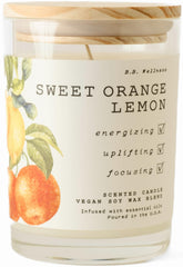 LEOBEN COMPANY vela Sweet Orange Lemon vista frontal con diseño elegante y aroma cítrico