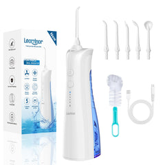 Leominor flosser frontal con diseño portátil y botón visible