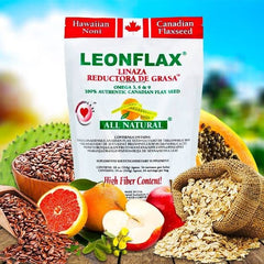 Cucharada de Leonflax lista para servir y aumentar fibra diaria
