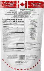 Leonflax etiqueta nutricional en close-up con información clara