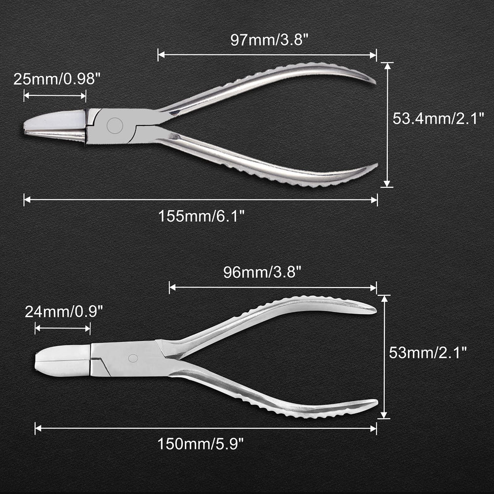 LEONTOOL comparación de tamaño junto a tornillos y gafas para referencia clara