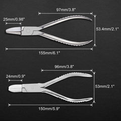 LEONTOOL comparación de tamaño junto a tornillos y gafas para referencia clara