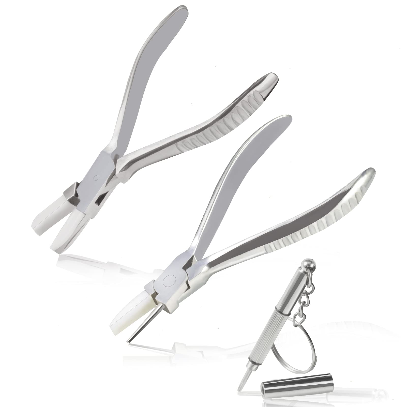 LEONTOOL vista frontal del paquete de alicates para gafas, herramienta profesional
