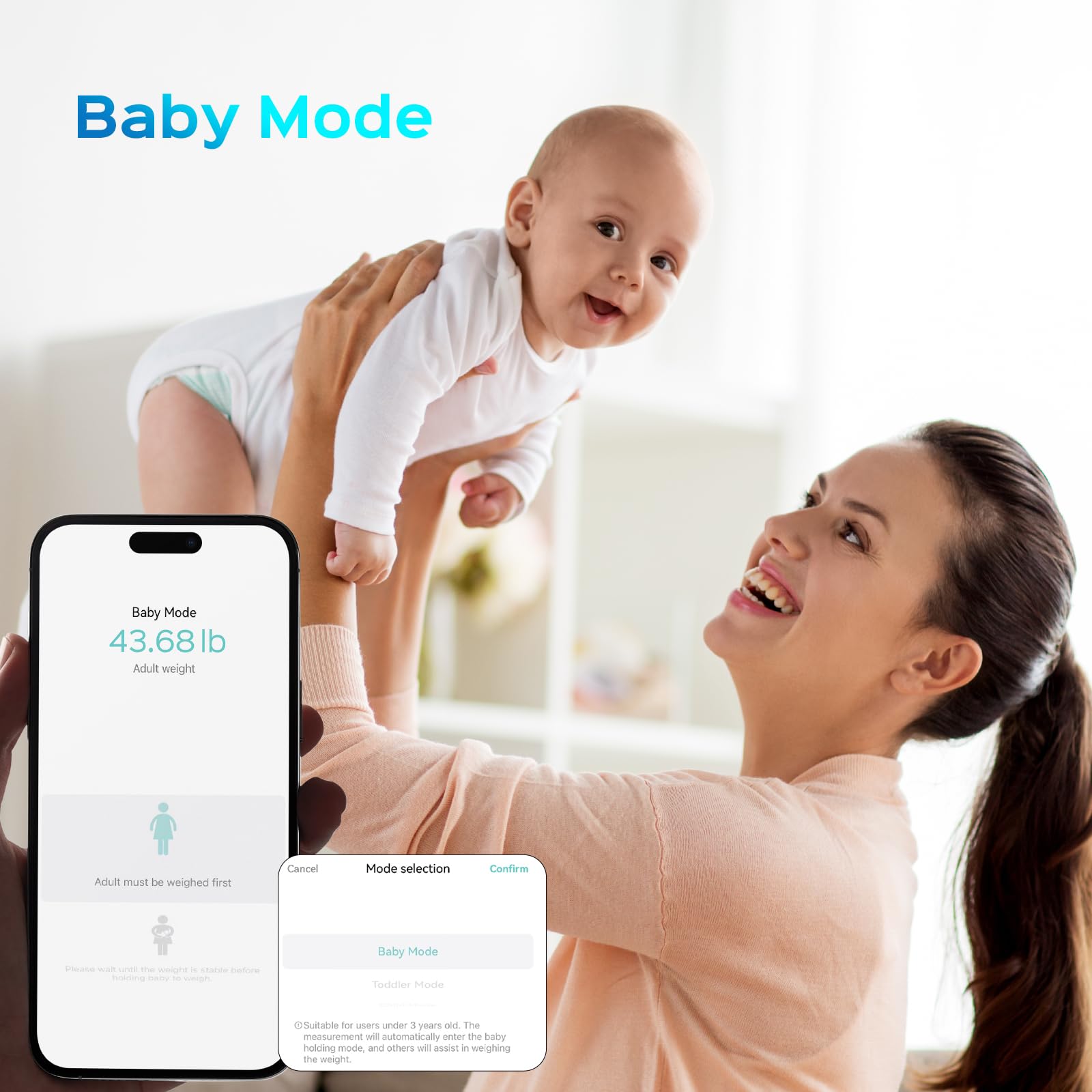Lepulse sincronización con smartphone mostrando app Fitdays y tendencias