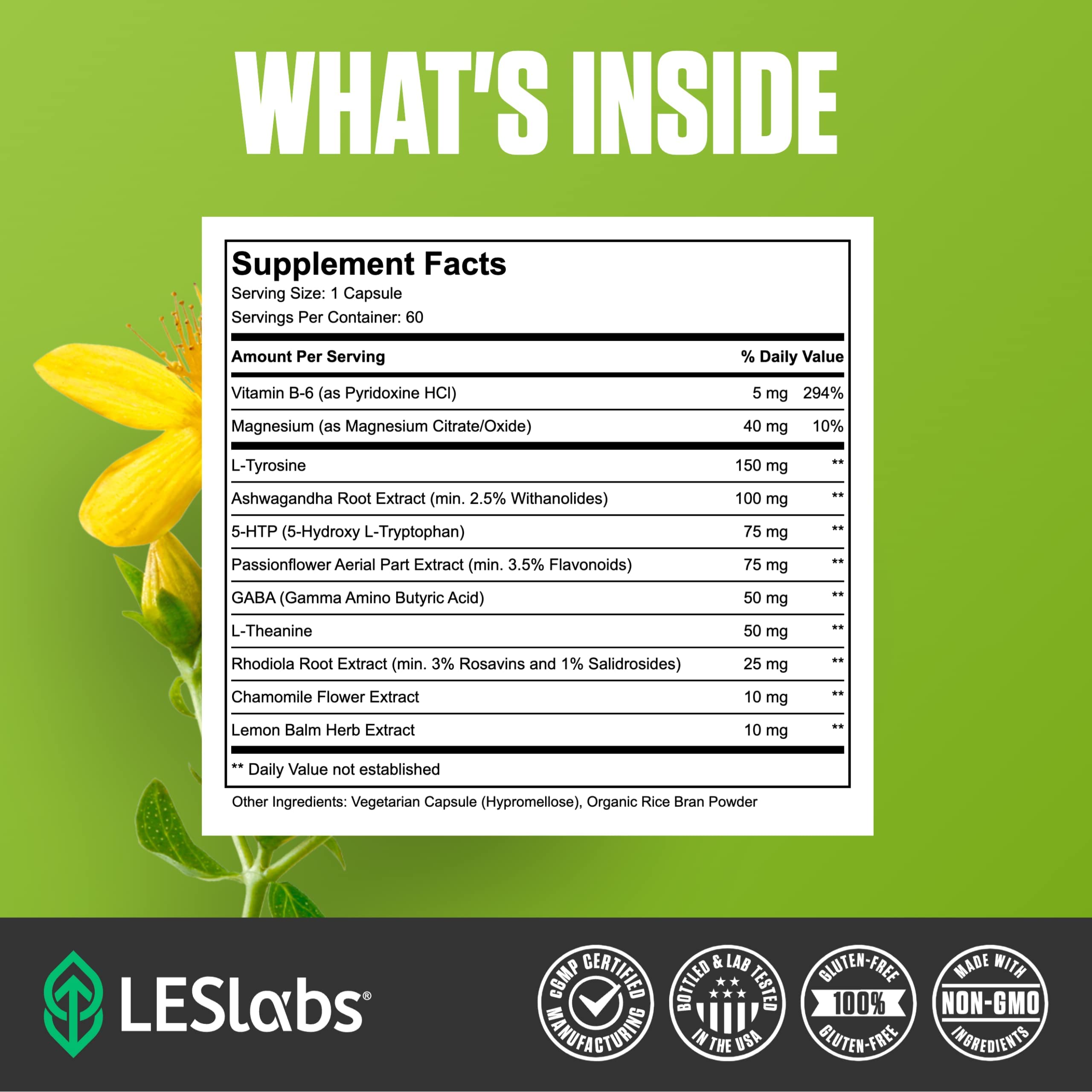 LES Labs etiqueta con lista de ingredientes para transparencia y confianza