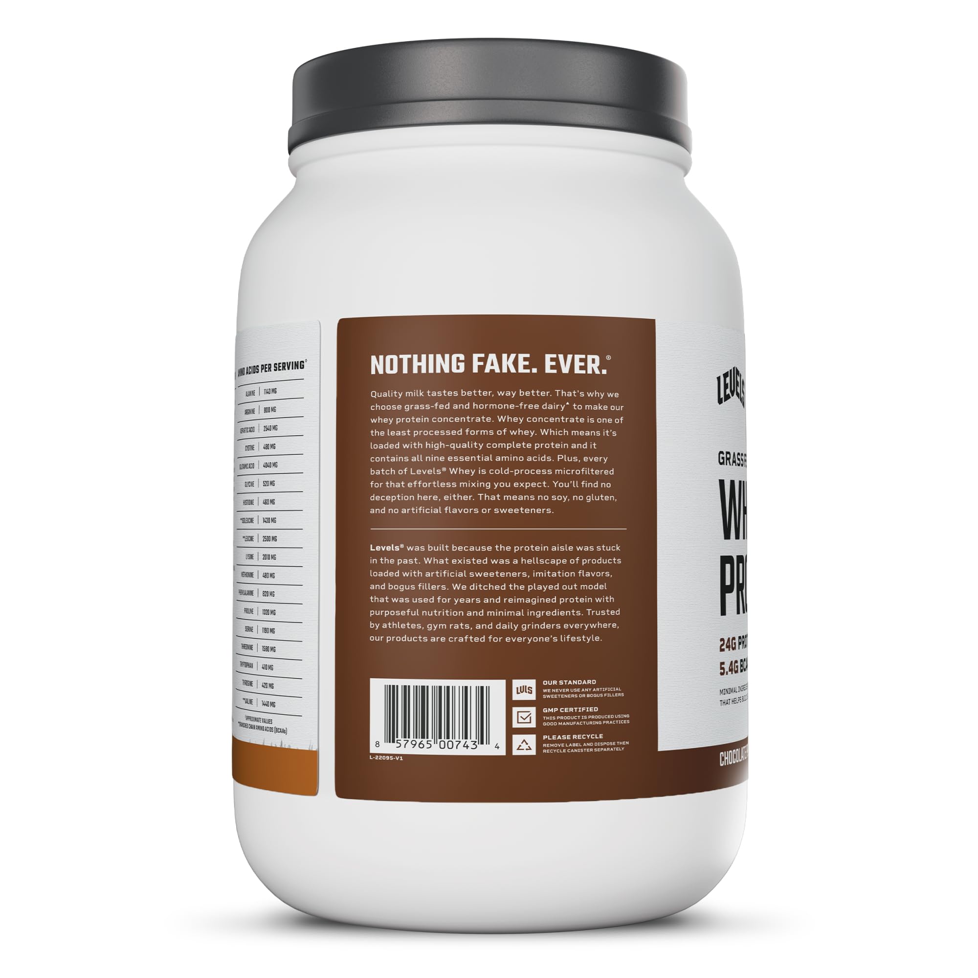 Levels Nutrition envase en ambiente de gimnasio para uso en rutina diaria