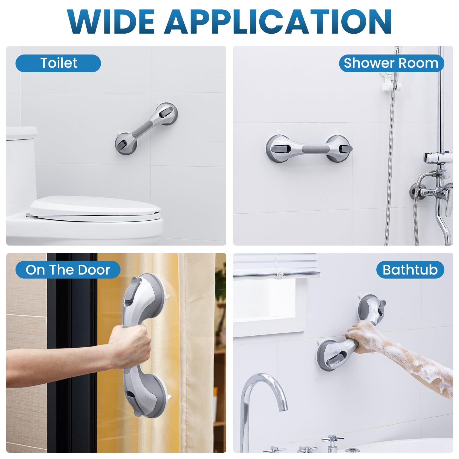 LEVERLOC barra montada en baño sin taladro, instalación rápida