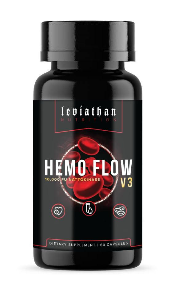 Leviathan Nutrition Hemo Flow envase frontal mostrando etiqueta y beneficios