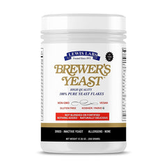 Lewis Labs vista frontal del envase mostrando copos puros y beneficio de ingrediente sin aditivos