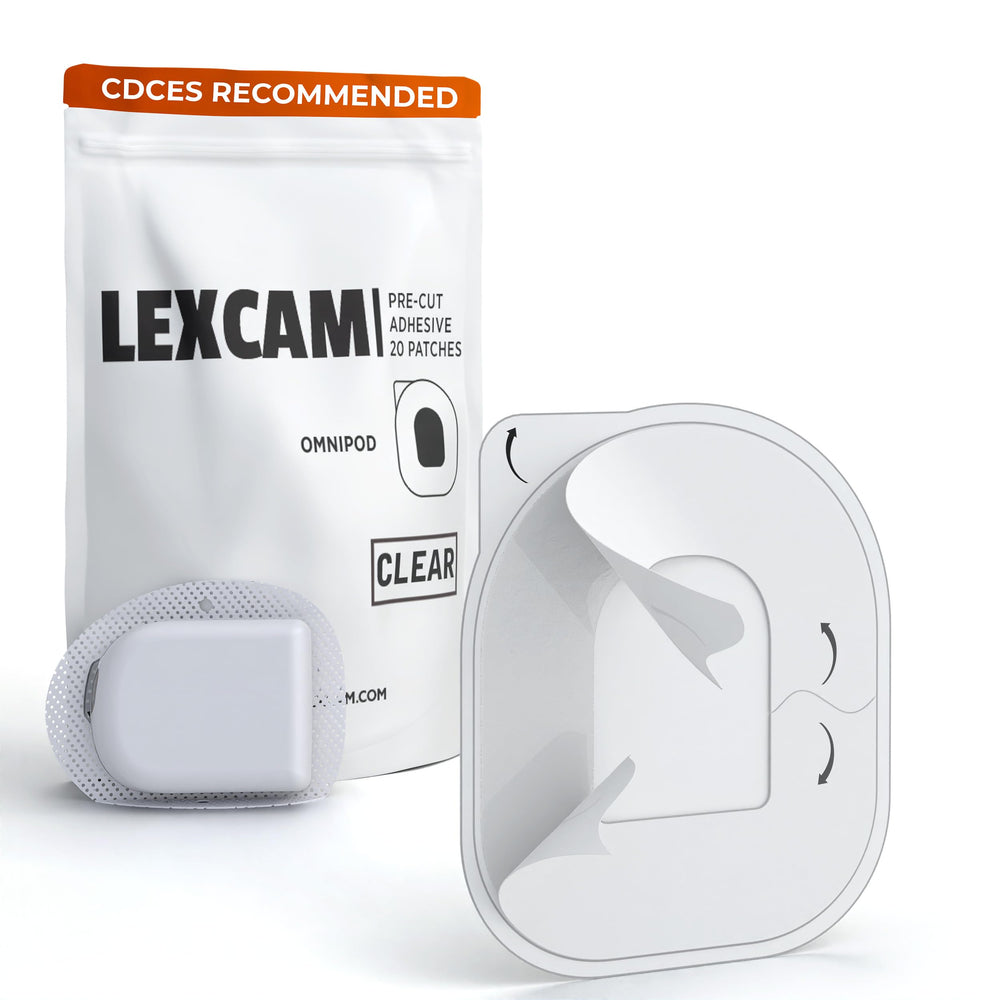 Lexcam empaque frontal claro muestra 20 parches protección impermeable