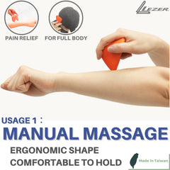 LEZER masaje en cuello aplicado con la mano para reducir tensión cervical