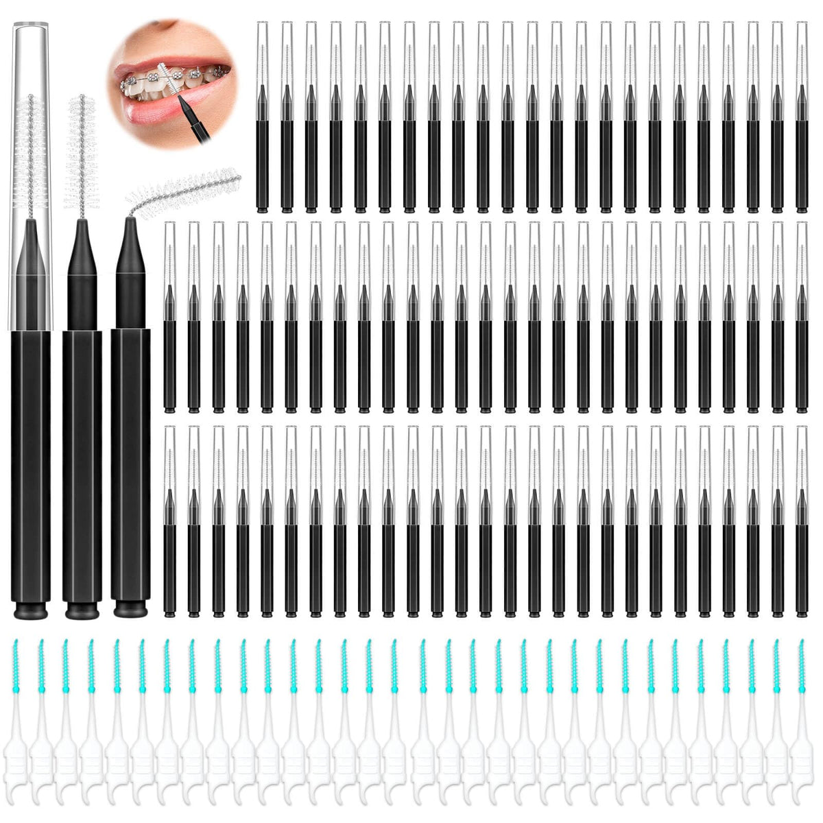 Lezmarket paquete frontal con 300 piezas para higiene interdental y ahorro