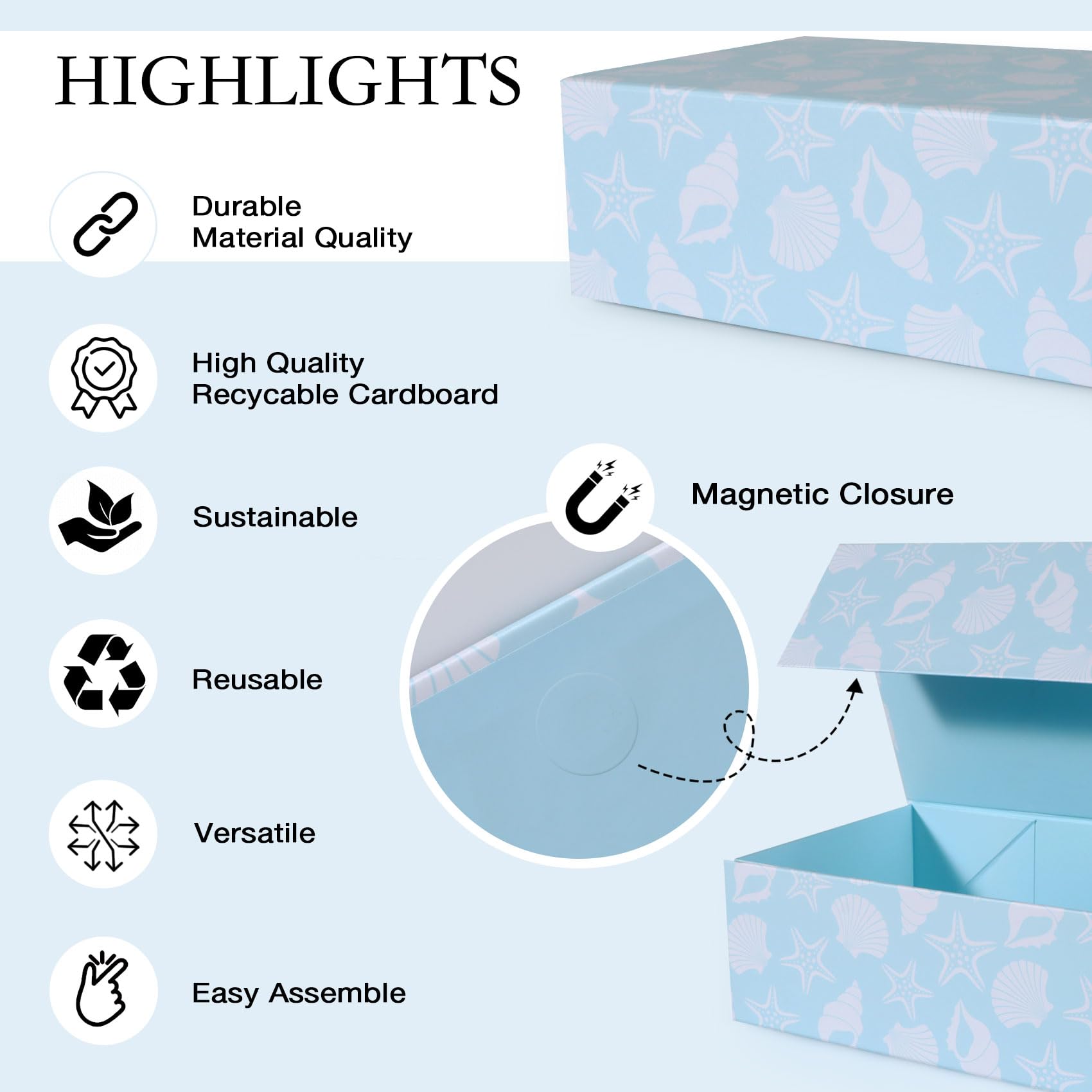LFBOX caja abierta con regalo en su interior ideal para entrega elegante