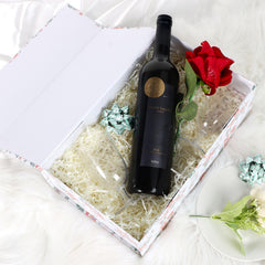 LFBOX caja Rose Floral abierta con regalo dentro lista para entrega