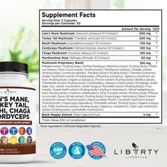 Liberty Lifestyle etiqueta detallada con ingredientes y dirección clara