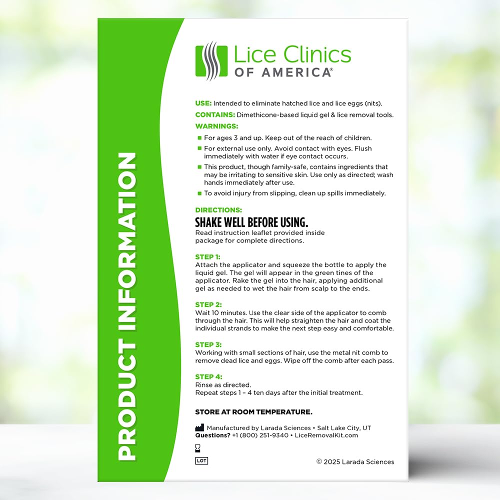 Lice Clinics of America aplicación del gel en cabello demostrando facilidad