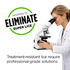 Lice Clinics of America kit completo desplegado para un tratamiento organizado