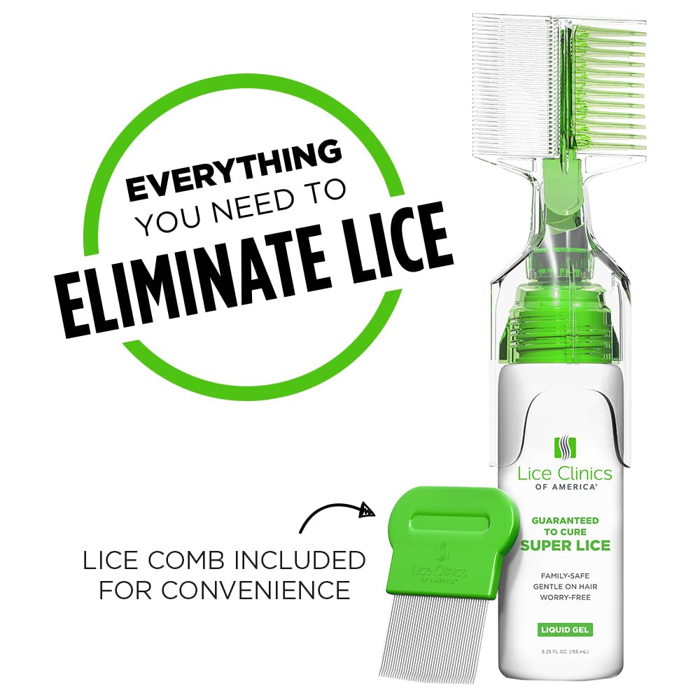 Lice Clinics of America peine metálico mostrando dientes finos y eficacia