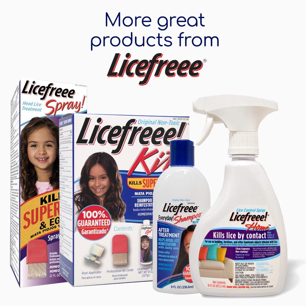 Licefreee comparación de tamaño familiar para múltiples tratamientos