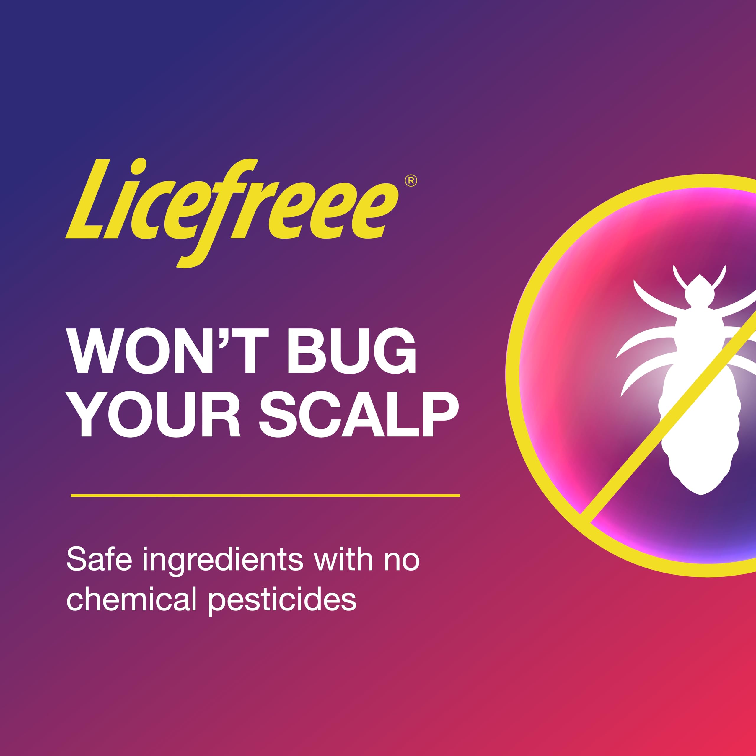 Licefreee Kit abierto con spray y peine metálico presentados