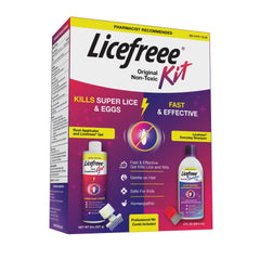 Licefreee empaque frontal mostrando el kit completo para tranquilidad familiar