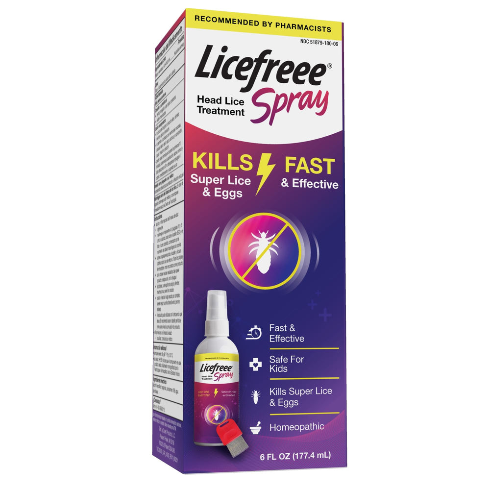 Licefreee Spray frontal botella mostrando etiqueta clara y tamaño