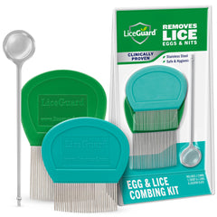 LiceGuard frente del kit mostrando peines y pick, herramienta completa para revisiones
