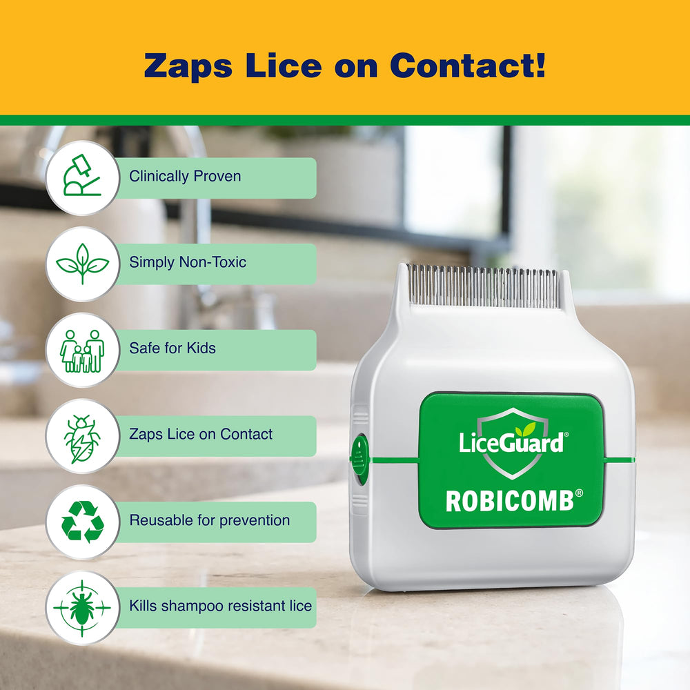 LiceGuard RobiComb en uso en niña con supervisión, proporciona control inmediato