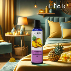 LICK dispensador abierto vertiendo aceite, control de la cantidad