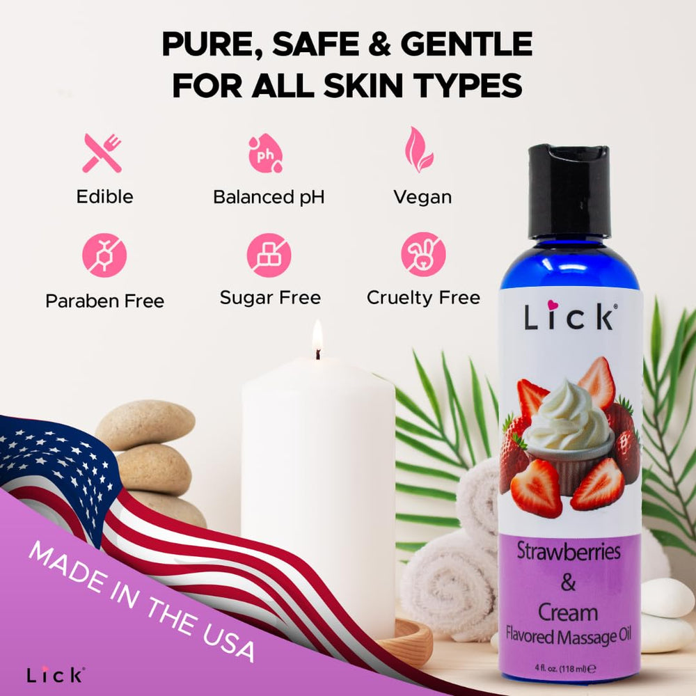 LICK frasco cercano con goteo para apreciar consistencia sedosa