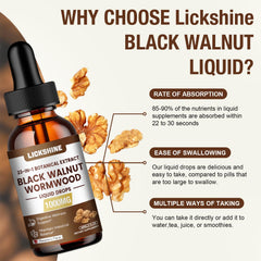 Lickshine disposición de ajenjo, nogal negro y clavo secos, visual de ingredientes naturales