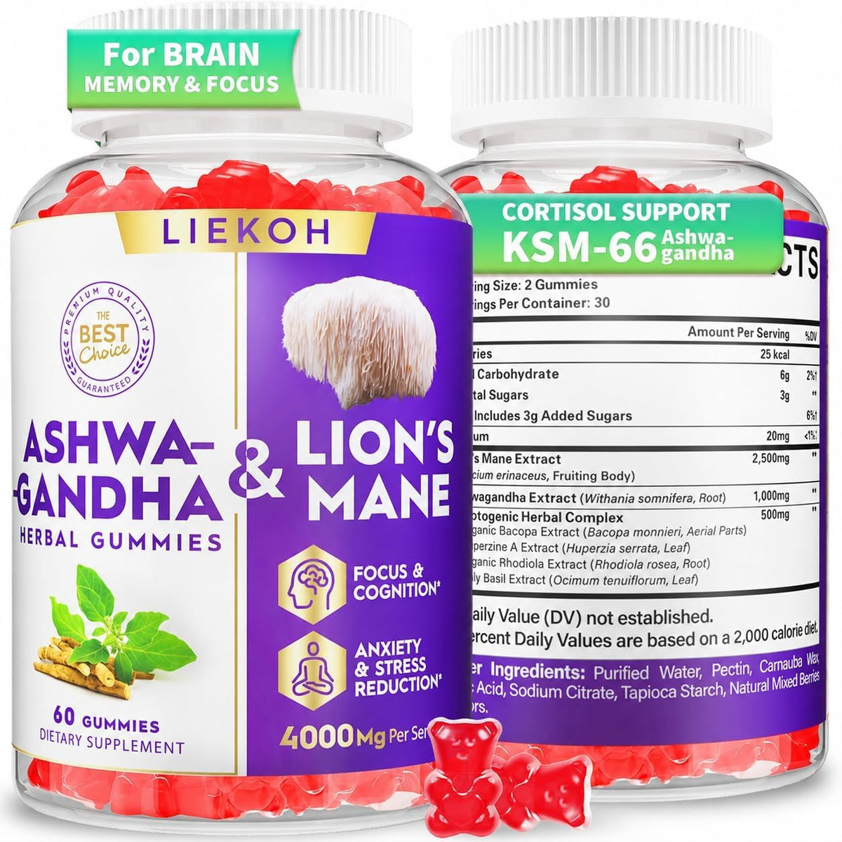 Liekoh envase frontal que muestra gominolas veganas y beneficios claros